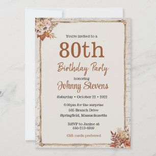 Invitación a la fiesta de cumpleaños del otoño en 