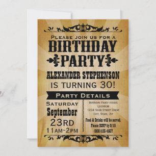 Invitación a la fiesta de cumpleaños del país ruso