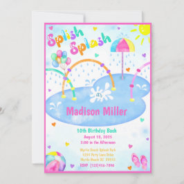 Invitación a la fiesta de cumpleaños del parque de