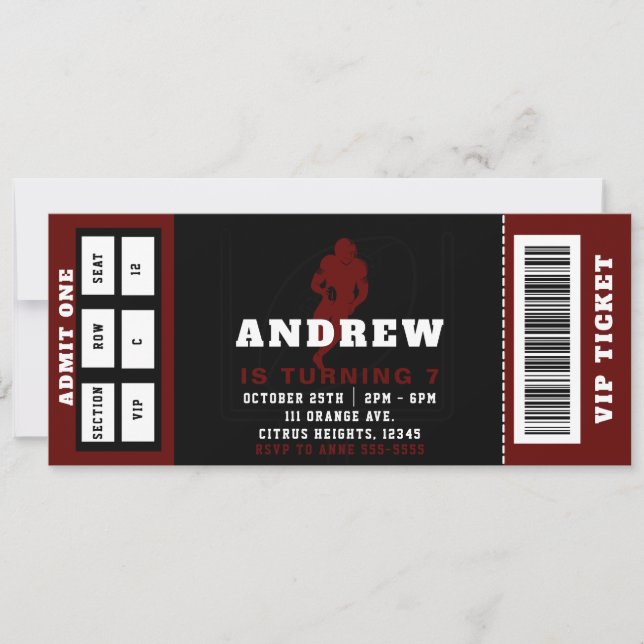 Invitación a la fiesta de cumpleaños del partido d (Anverso)