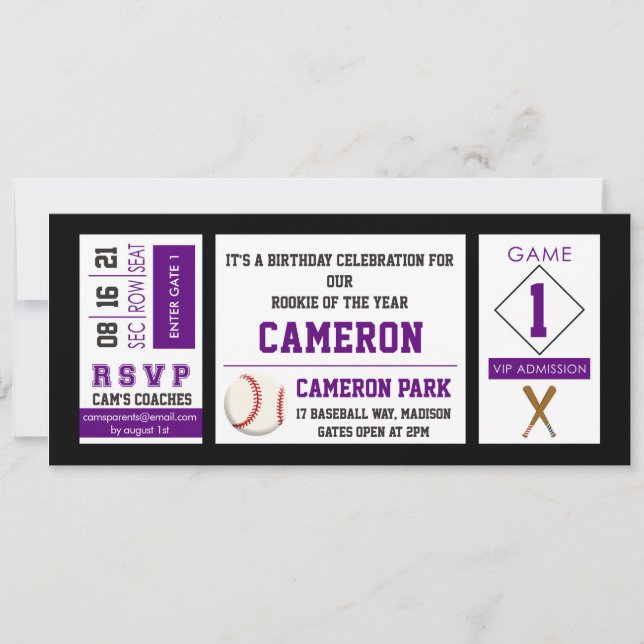 Invitación a la fiesta de cumpleaños del partido d (Anverso)