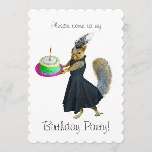 Invitación a la fiesta de cumpleaños del pastel de