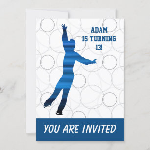 Invitación a la fiesta de cumpleaños del patinaje
