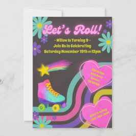 Invitación a la fiesta de cumpleaños del patinaje 
