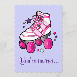 Invitación a la fiesta de cumpleaños del patinaje 