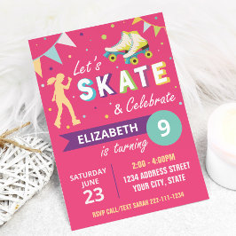Invitación a la fiesta de cumpleaños del patinaje 