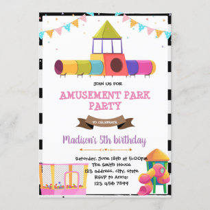 Invitación a la fiesta de cumpleaños del patio de 