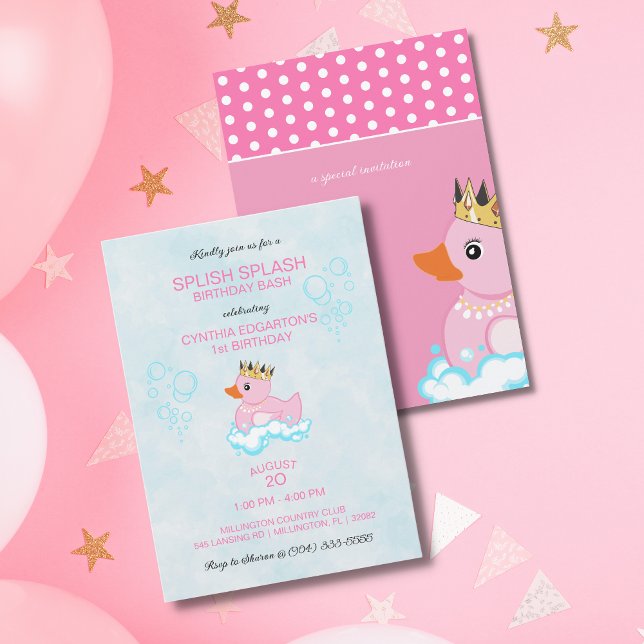 Invitación a la fiesta de cumpleaños del pato de c (Subido por el creador)