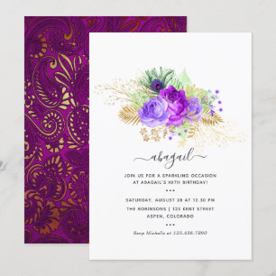 Invitación a la fiesta de cumpleaños del pavo real