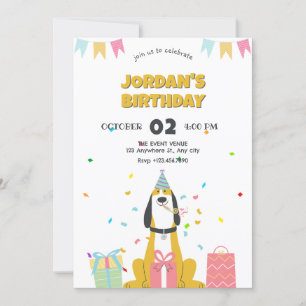 Invitación a la fiesta de cumpleaños del perro
