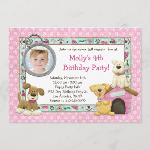 Invitación a la fiesta de cumpleaños del perro cac