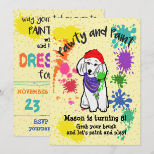 Invitación a la fiesta de cumpleaños del perro can
