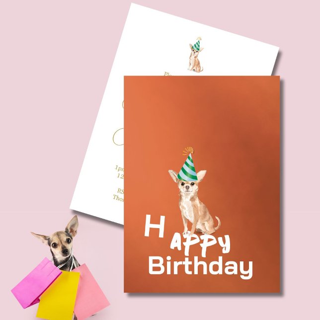 Invitación a la fiesta de cumpleaños del perro chi (Subido por el creador)