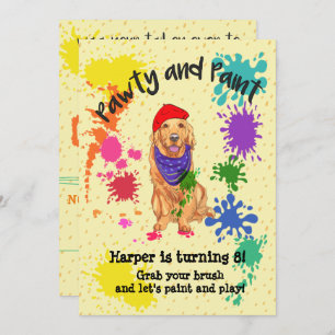 Invitación a la fiesta de cumpleaños del perro con