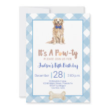 Invitación a la fiesta de cumpleaños del perro con