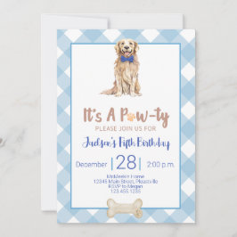 Invitación a la fiesta de cumpleaños del perro con