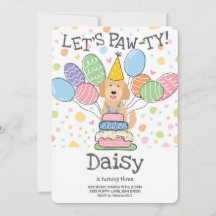 Invitación a la fiesta de cumpleaños del perro Gol