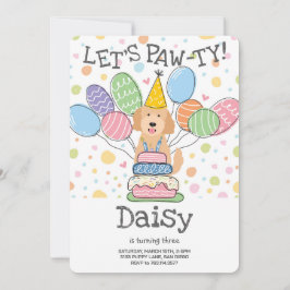 Invitación a la fiesta de cumpleaños del perro Gol