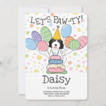 Invitación a la fiesta de cumpleaños del perro Gol