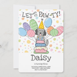 Invitación a la fiesta de cumpleaños del perro Gol