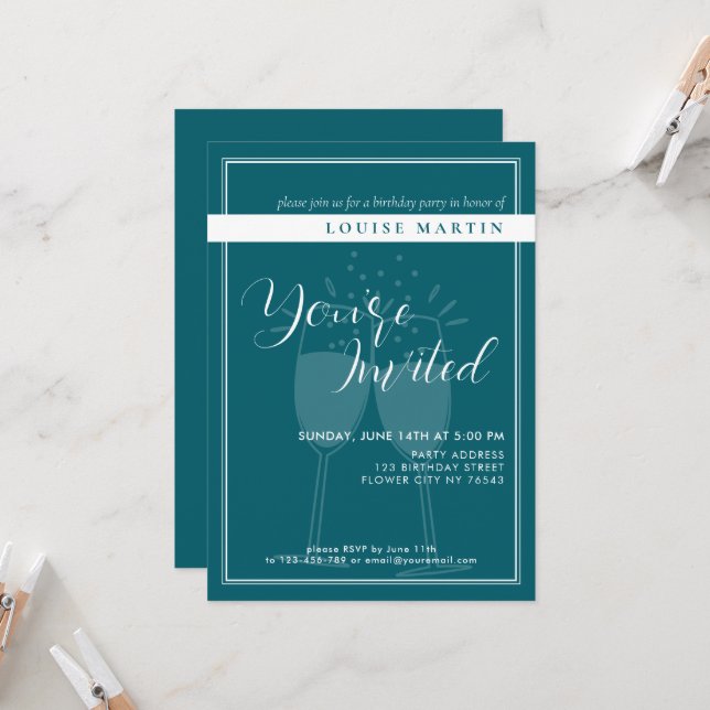Invitación a la fiesta de cumpleaños del Personali (Anverso/Reverso In Situ)