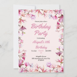 Invitación a la fiesta de cumpleaños del Personali