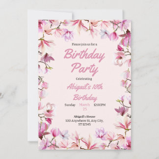 Invitación a la fiesta de cumpleaños del Personali