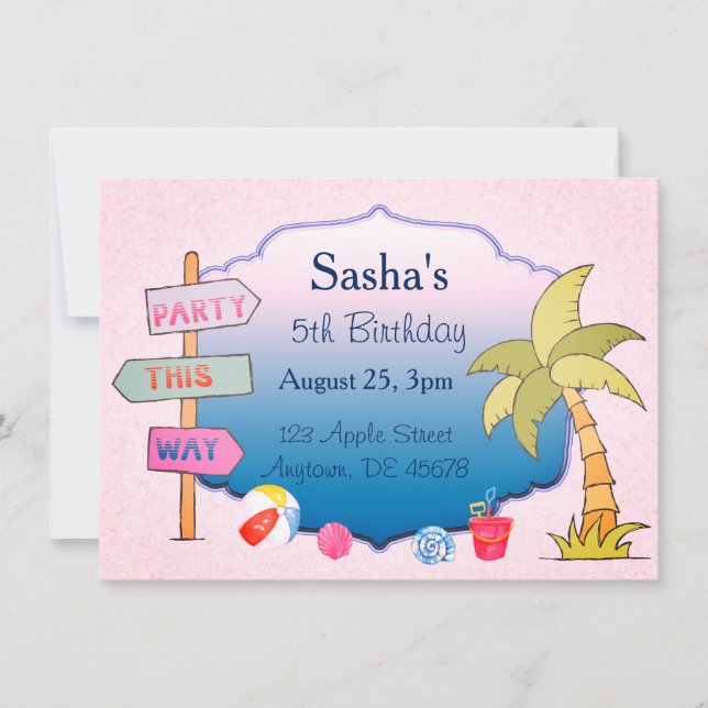Invitación a la fiesta de cumpleaños del Personali (Anverso)