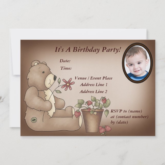 Invitación a la fiesta de cumpleaños del Personali (Anverso)