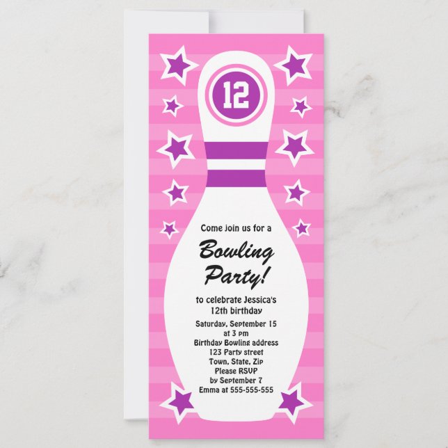 Invitación a la fiesta de cumpleaños del pin de bo (Anverso)