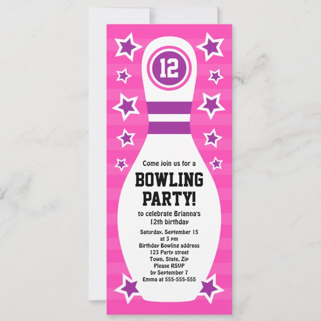 Invitación a la fiesta de cumpleaños del pin de bo (Anverso)