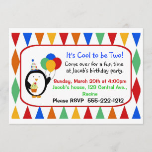 Invitación a la fiesta de cumpleaños del Pingüino
