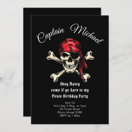 Invitación a la fiesta de cumpleaños del pirata