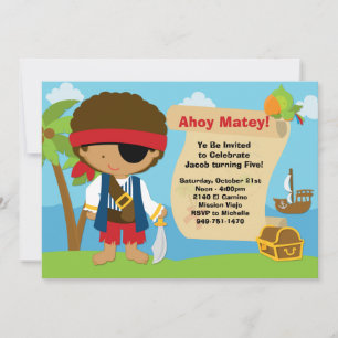 Invitación a la fiesta de cumpleaños del Pirata