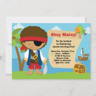 Invitación a la fiesta de cumpleaños del Pirata