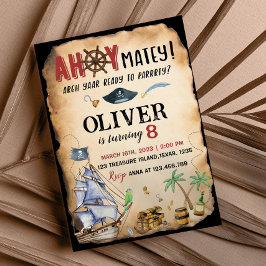 Invitación a la fiesta de cumpleaños del pirata