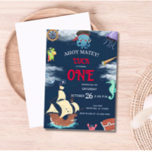 Invitación a la fiesta de cumpleaños del pirata