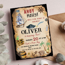 Invitación a la fiesta de cumpleaños del pirata