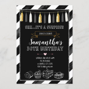 Invitación a la fiesta de cumpleaños del postre