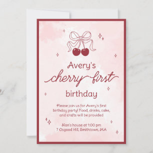 Invitación a la fiesta de cumpleaños del primer ce