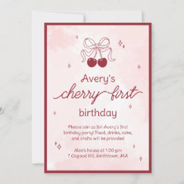 Invitación a la fiesta de cumpleaños del primer ce