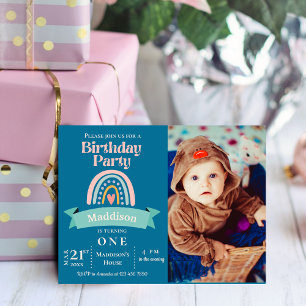 Invitación a la fiesta de cumpleaños del primer hi