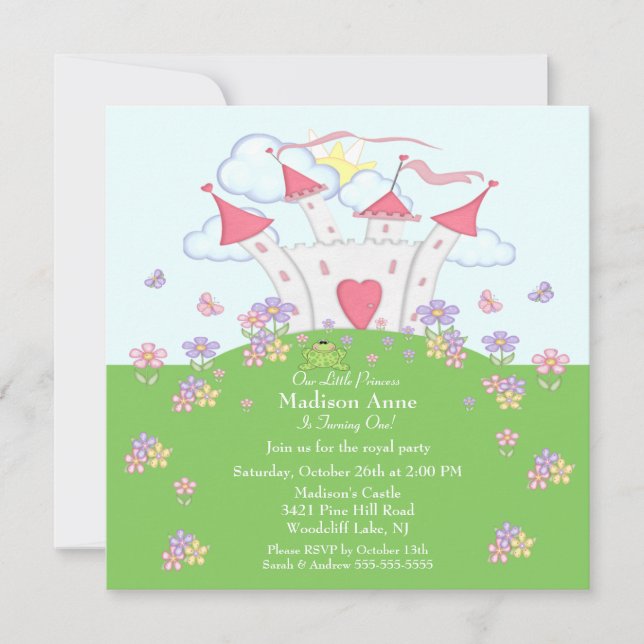 Invitación a la fiesta de cumpleaños del Princesa (Anverso)