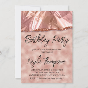 Invitación a la fiesta de cumpleaños del Purpurina