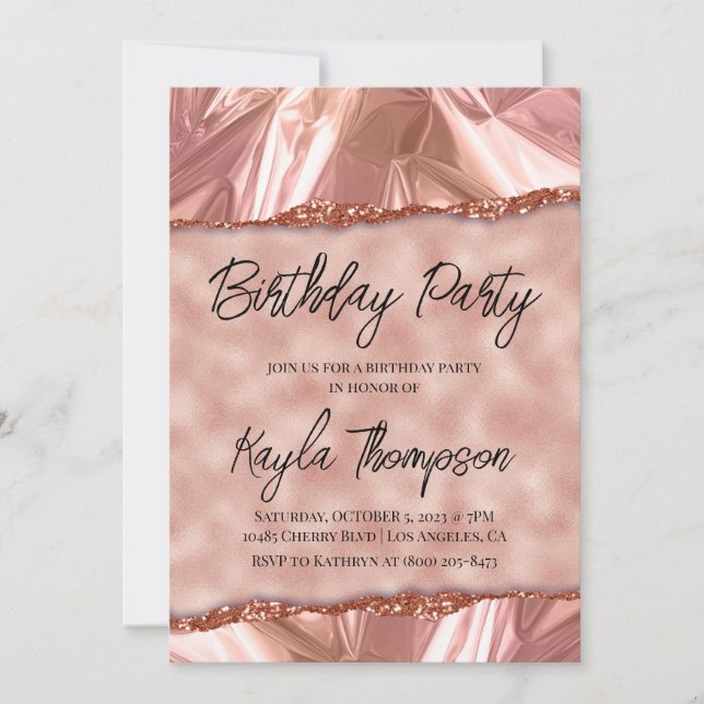 Invitación a la fiesta de cumpleaños del Purpurina (Anverso)