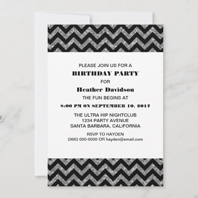 Invitación a la fiesta de cumpleaños del Purpurina (Anverso)