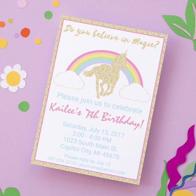Invitación a la fiesta de cumpleaños del Purpurina (Subido por el creador)