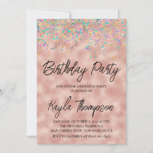 Invitación a la fiesta de cumpleaños del Purpurina