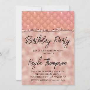 Invitación a la fiesta de cumpleaños del Purpurina