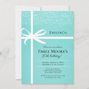 Invitación a la fiesta de cumpleaños del regalo az
